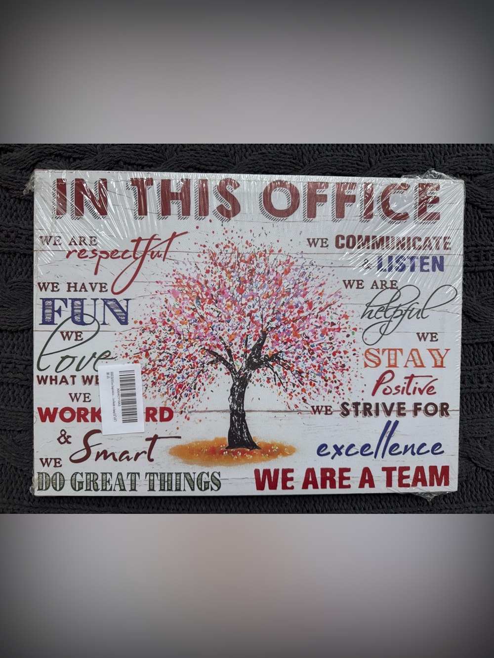 Colorful Tree Wall Art Canvas Print (In This Office theme) NWT